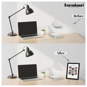 Cadre photo en bois massif fait main, vintage et moderne, de luxe, pour la décoration intérieure classique et moderne, couleur unie, à fixer au mur - Product Image 3