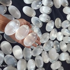 หินซีลีไนต์คริสตัลขนาด55-60มม. หินปาล์มธรรมชาติสำหรับการรักษาหินอัญมณีหินปาล์มธรรมชาติ - Product Image 1