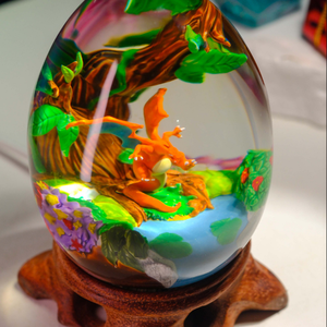 Lampe en résine personnalisée, lampe en résine Snolax, veilleuse personnalisée, lampe Pokémon en époxy, lampe Art Déco, cadeau personnalisé, cadeau fait main - Product Image 2