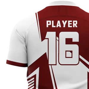 Camiseta de Fútbol para Hombre con Cuello en V, Manga Corta, Estampado Sublimado, Absorbe la Humedad, Corte Regular, para Adultos, Todas las Temporadas - Product Image 3