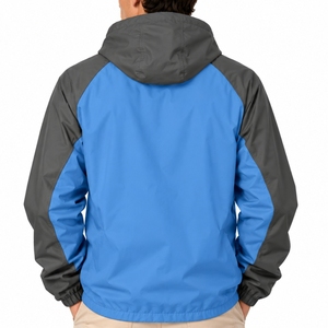 Premium <b>Men</b> Winter Hooded Windbreaker <b>Jacket</b> 1100% polyester Vintage Eco-Friendly Lightweight <b>Pullover</b> Hooded Custom Pocket - Product Image 2