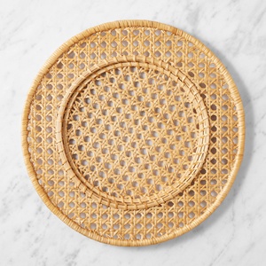 Rattan charger plates bulk deal gold chargers for table accents cheap price placemat <b>trivets</b> - Product Image 3