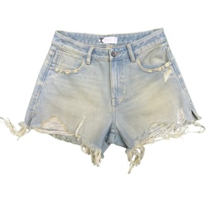 Men's High Waist Ripped <b>Cargo</b> Pants Denim Shorts Distressed <b>White</b> Polyester/Cotton Spring Summer Autumn Casual - Product Image 1