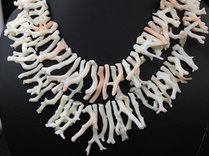 Bâtons de corail blanc poli brut, 16 pouces, 30x4 à 8x2 mm (environ), pierre naturelle pour la fabrication de bijoux, certifiée par un tiers, taille du trou - Product Image 2
