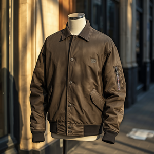 Chaqueta Oversize de Algodón 410gsm para Hombre, Abrigo Casual Grueso y Cálido, Ropa de Calle - Product Image 3