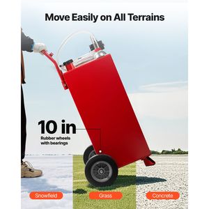 Serbatoio Carburante da 30 Galloni con Pompa Elettrica, Flusso Massimo 32L/min, Serbatoio Diesel con 2 Ruote, Tubo da 10 Piedi, Pompa Carburante e Componenti - Product Image 2
