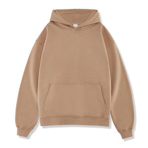Nouveau sweat à capuche en molleton épais pour homme, couleur unie, hiver, 100% coton, écologique, avec poche, coupe classique, OEM - Product Image 5