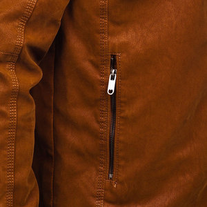 Professional Manufacturer High Street Winter Wear Leather Jacket Canvas Fabric Men's Wholesale Price Best Quality Waterproof - Product Image 5