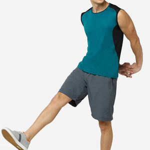 Haut de sport sans manches pour hommes, tissu extensible, absorbant la transpiration, parfait pour l'entraînement, la gym, la course à pied et en promotion - Product Image 4