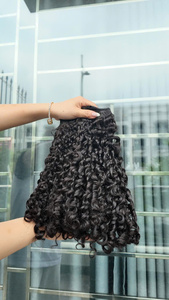 Extensions de Cheveux Humains Vierges Vietnamiens Bouclés, Sans Nœuds, Sans Perte, Tissage Double Trame, 100g - Product Image 2