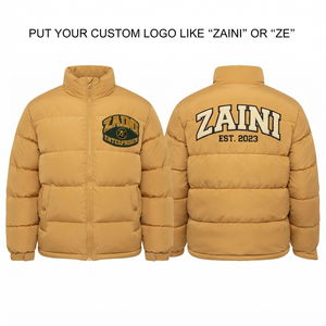 ZAINI Premium 210 GSM Polyester Puffer Jacket Quilted Baffle Hooded <b>Winter</b> <b>Coat</b> Warm Waterproof Windproof Garment Dyed Men's - Product Image 1