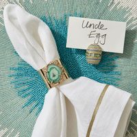 Set de table rond exquis perlé à la main, motif étoile dégradé bleu sarcelle et blanc, protection de table de qualité supérieure pour la restauration fine