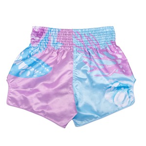 Fairtex Muay Thai Shorts <b>Red</b> Purple <b>Glitter</b> Print Elastic Waist Mixed Martial Arts Wear Unisex Adult Muay Thai Training Shorts - Product Image 3