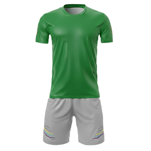 Uniforme de Fútbol Vibrante de Alto Rendimiento, 100% Poliéster, Malla con Corte Automatizado, Diseño Degradado, Cuello Redondo, Conjunto de Entrenamiento de Fútbol - Product Image 2