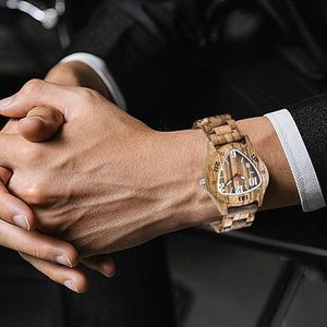 Reloj de Madera de Cuarzo Antiguo FAIZA CRAFT al por Mayor con Logotipo Personalizado, el Mejor Reloj Deportivo para Hombre, Diseño Art Deco Hecho a Mano - Product Image 1