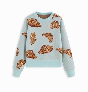 Varsity College Style Knit <b>Sweater</b> Elegant <b>Crewneck</b> Winter Pullover - High-End Soft Yarn Ladies Office Fashion 2026 Breathable - Product Image 5