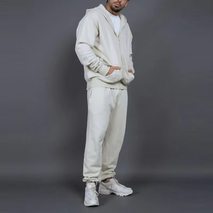 Track Suit Casual Wear Reguler Fit Men'S Tracksuits 2 Pieces Zup-Up Hoodie and Jogger Pants <b>Set</b> for Men With Coffs - Product Image 3