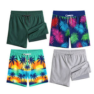 Shorts de bain personnalisés en sublimation, extensibles dans 4 directions, avec taille élastique, pour le surf et la natation, vente en gros - Product Image 1