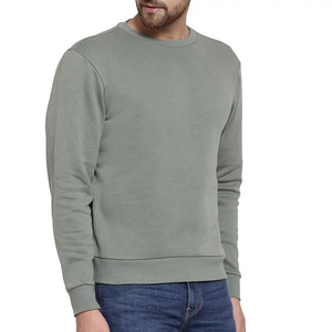 Sweat-shirts basiques pour homme en coton 100% de haute qualité, à col rond, vierges ou imprimés, avec logo brodé, pour le sport, vente en gros - Product Image 2