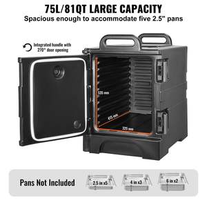 81QT Portador de Sartén de Comida con Aislamiento Apilable para Catering Dishbox Chafing Dish Cooler Bag - Product Image 3