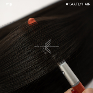 Extensions de cheveux à pointe plate Super Double Drawn Extensions de cheveux humains droits - Product Image 3