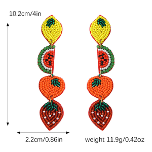 BY MULTI CRAFT – Nouveauté Été : Perles Bohèmes Classiques pour Femme, Style Pastoral, Perles de Riz, Motifs Pastèque, Fraise, Citron, Kaki - Product Image 6