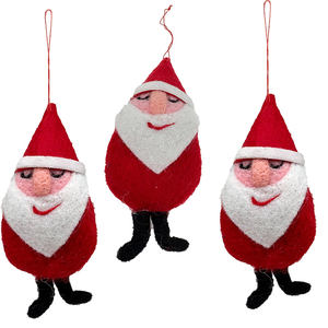 Adornos navideños al por mayor Felt Santa Ornament - Product Image 6