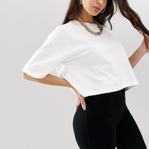 Custom Made Cotton <b>Crop</b> T Shirt For <b>Ladies</b> Plain Blank Design Women Summer Wear <b>Crop</b> Top T Shirts In Bulk Quantity - Product Image 5