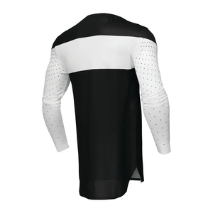 Camiseta transpirable estilo motocross para hombre, combinación en negro y blanco, jersey de motocicleta todoterreno - Product Image 3