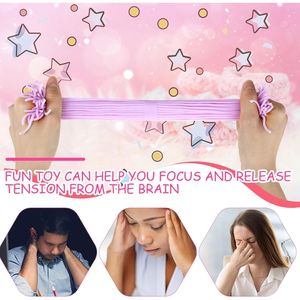 Set di 6 Giocattoli Sensoriali a Forma di Spaghetti Elastici, Regali Educativi per Bambini, Cubi Antistress - Product Image 2