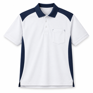 Charcoal Grey and <b>Royal</b> <b>Blue</b> Short Sleeve <b>Polo</b> <b>Shirt</b> with Chest Pocket and Contrast Panels Staff Uniform Team Uniform Club Wear - Product Image 3