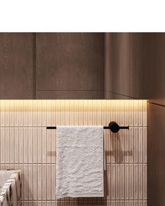 Modern Wall Mounted Towel Rack Stainless Steel Chrome Plated Bathroom <b>Hook</b> Set Durable Finish - Product Image 2