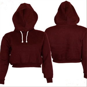Haut court à capuche personnalisé pour femme, 100 % coton, décontracté, oversize, écologique, respirant, avec poches, pour l'automne - Product Image 4