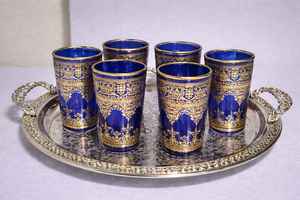 Ensemble de verres à café et à thé bohèmes écologiques les plus vendus, avec impression dorée et boîte cadeau, pour les fêtes - Product Image 3