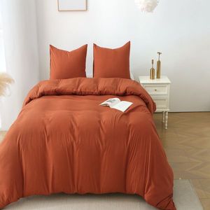 Set Copripiumino Queen con 2 Federe, Set Biancheria da Letto 3 Pezzi Tinta Unita, Piumino Non Incluso (Misura Queen) - Product Image 2