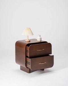 Elegant Teak Wood Drawer <b>Cabinet</b> for Modern <b>Bedroom</b> Spaces - Product Image 1