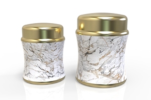 Contenants de stockage alimentaire en métal avec couvercles, forme cylindrique, pour une conservation hermétique des aliments, utilisation en cuisine, style Americana. - Product Image 6