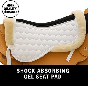 Tapis d'équitation sans selle avec étriers |   Selle sans arceau doublée en polaire |   Équipement d'équitation respirant et polyvalent - Product Image 4