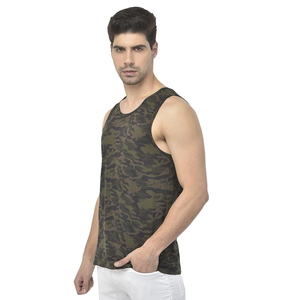 Custom Fitness <b>Men</b> Tank Top Ribbed Polyester Cotton Sleeveless Gym <b>Singlets</b> Comfortable Fit Casual Tank Top - Product Image 2