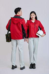Imperméable Respirant Séchage Rapide Unisexe 100% Polyester Solide ROUGE-NOIR Coque Rigide Coupe-Vent Isolation Thermique Fine Fermeture Éclair à Capuche - Product Image 6