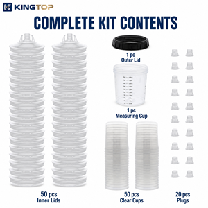 650ml Disposable Leak-Proof <b>Spray</b> Gun <b>Paint</b> Cup System with Measurement Scale and Gravity Feed for Automotive Refinishing - Product Image 6