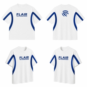 T-shirt de sport pour homme |   T-shirt sport blanc et bleu royal à col rond |   Fabricant de vêtements sur mesure en tissu éponge 100% coton OEM - Product Image 6