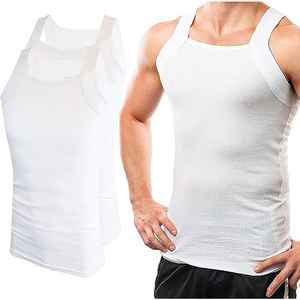 Comfty Men <b>Vest</b> Cotton <b>Stringer</b> Gym Muscle Rib Tank Tops Men Undershirt Wholesale 100% Cotton Mens Tank Top - Product Image 2