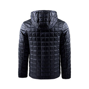 Veste matelassée imperméable personnalisable haut de gamme avec fermeture éclair, chaude pour l'hiver, style urbain, unisexe, col montant, à capuche - Product Image 6