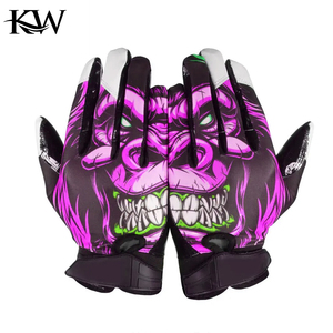 Gants de football américain et de rugby antidérapants, respirants, à doigts complets, pour le baseball et le football, avec bracelet réglable - Product Image 1