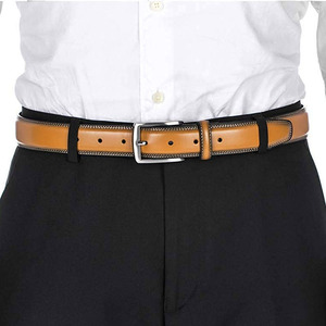Solid Color Custom Logo <b>Vintage</b> Style Leather <b>Belts</b> High Quality Leather with Alloy for Buckle Online Sale - Product Image 6