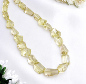 ลูกปัดเลมอนควอตซ์ธรรมชาติทรงเหลี่ยมสำหรับทำเครื่องประดับชั้นดี - Product Image 6