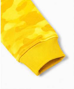 Men's Yellow Animal Print <b>Zip</b>-Up Hoodie Clown Face Print Full Sleeve Streetwear Regular Fit Knitted Fabric 100% Cotton Winter - Product Image 6