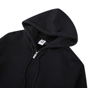 Sudadera personalizada de alta calidad para hombre, sudadera con cremallera de terciopelo de zorro plateado de manga larga en blanco - Product Image 5