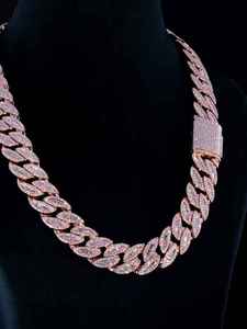 Luxury Iced Out Marquise Cuban Link Hip Hop Chain Rose Gold Finish <b>Statement</b> <b>Necklace</b> for Men Women Fashion Jewelry - Product Image 2
